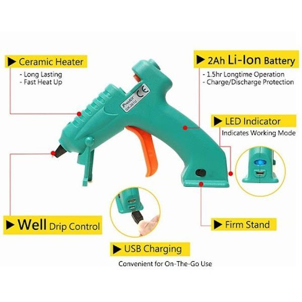 Proskit GK-361U 8W Usb Şarjlı Silikon Tabancası