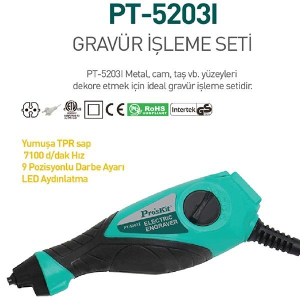 Proskit PT-5203I Hobi Gravür İşleme Seti