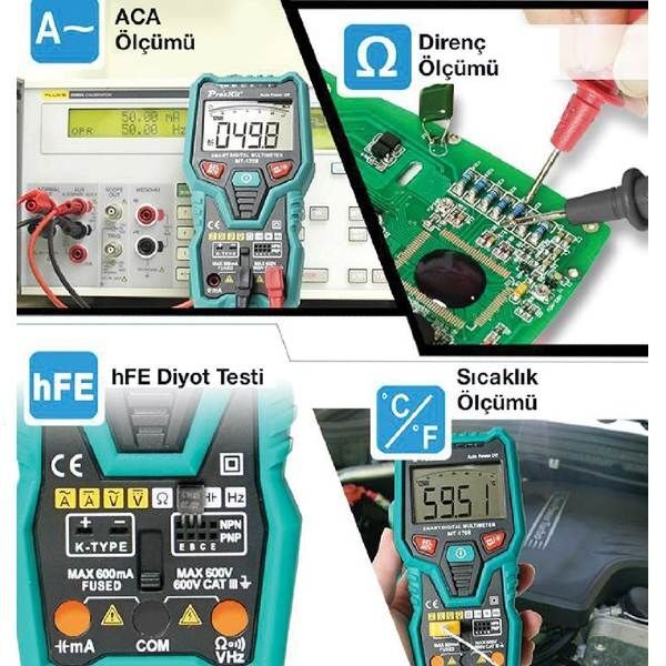 Proskit MT-1708 Akıllı Dijital Multimetre