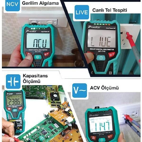 Proskit MT-1708 Akıllı Dijital Multimetre