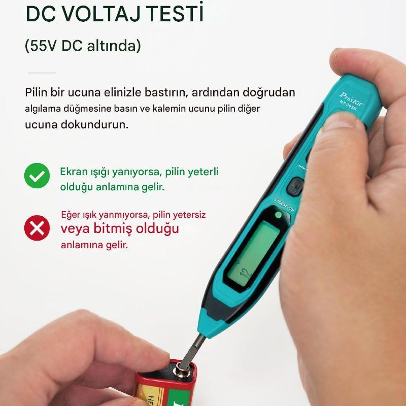 Proskit NT-305N AC\DC Dijital Voltaj Kontrol Kalemi