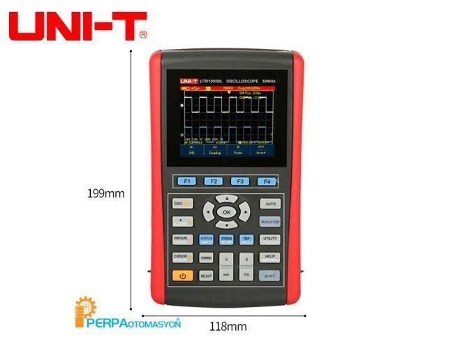 Unit UTD1050DL El Tipi 50MHz Çift Kanal Osiloskop Multimetre