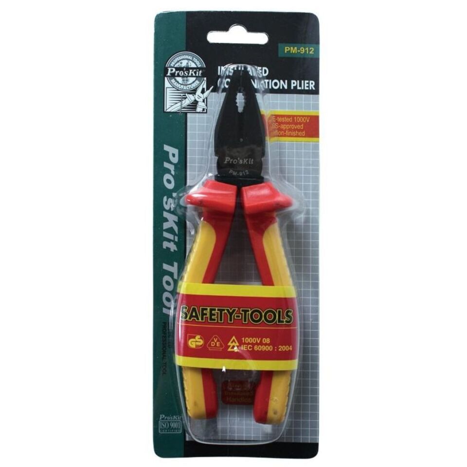 Proskit PM-912 VDE 1000V 175mm İzoleli Elektrikçi Pense