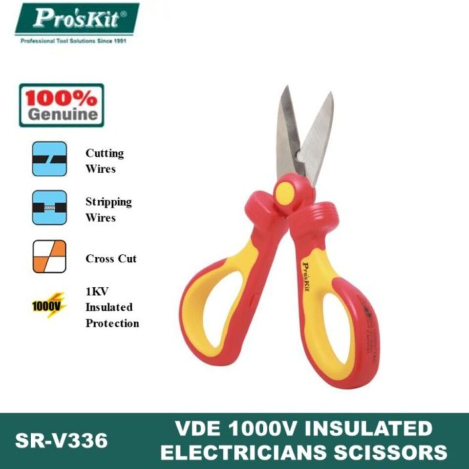 Proskit SR-V336 VDE 1000V İzoleli Elektrikçi Makası