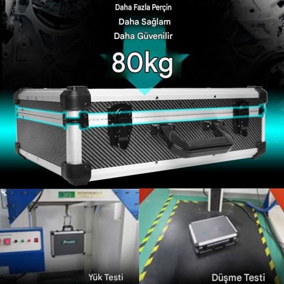 Proskit TC-756 Lüks Alüminyum ve Karbon Fiber Takım Çantası