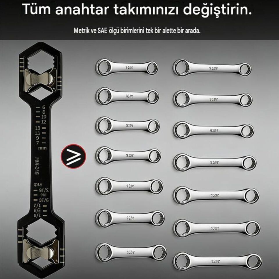 Proskit HW-316 Çok Fonksiyonlu Ayarlanabilir Altıgen Anahtar