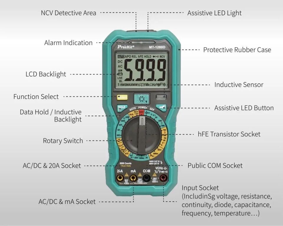 Proskit MT-1280D Dijital Multimetre Kalibrasyonsuz