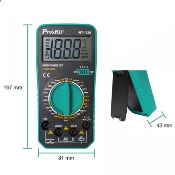 Proskit MT-1226 Dijital Multimetre Kalibrasyonlu