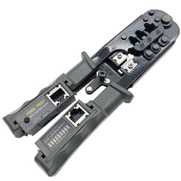 Çok Fonksiyonlu RJ45 RJ12 RJ11 Kablo Test Cihazı ve Sıkma Pensesi