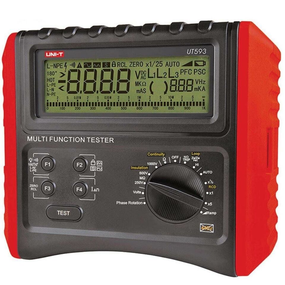 Unit UT593 Çok Fonksiyonlu Elektrik Tesisat Test Cihazı Kalibrasyonlu