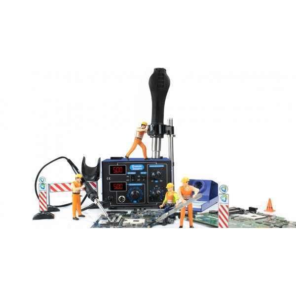852D++ brushless fan Sıcak Hava-Lehimleme İstasyonu+Kol Aparatı