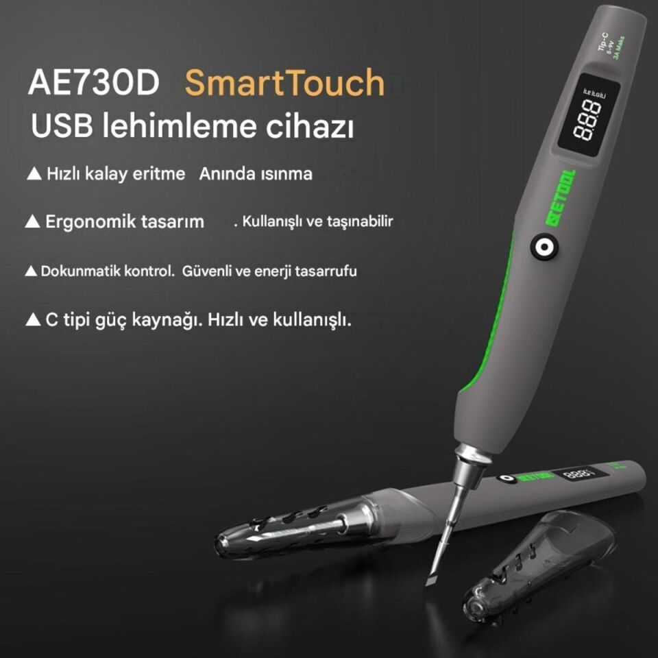Atetool AE730D Akıllı Dokunmatik Usb Havya
