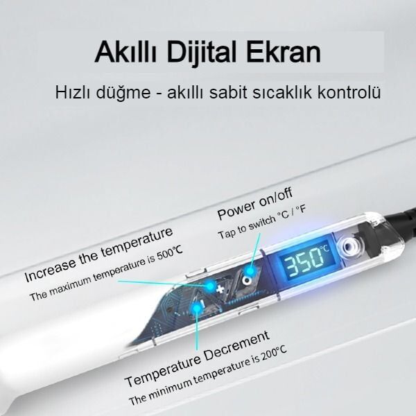 Sunline SL690D 90W Led Ekran Isı Ayarlı Kalem Havya
