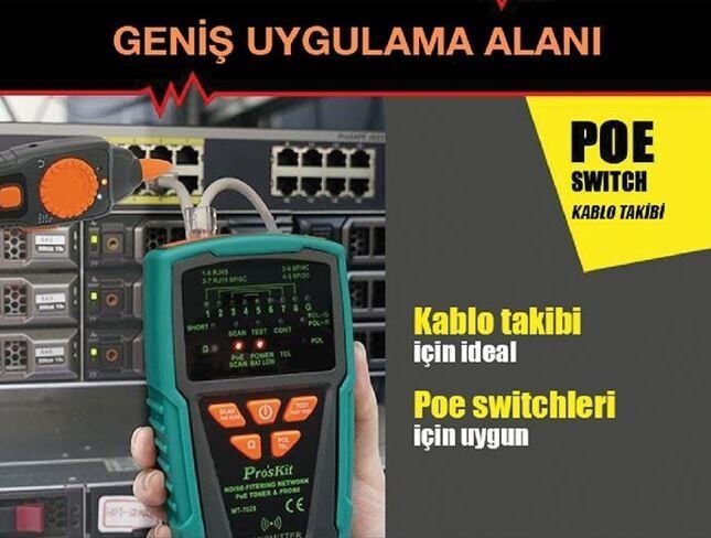 Proskit MT-7029N Kablo Bulucu ve Lan Kablo Test Cihazı