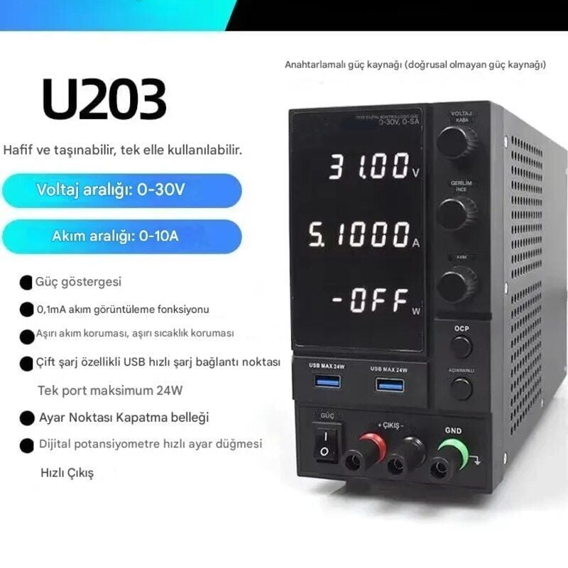 Sunline U203 30V 10A Programlanabilir Dc Güç Kaynağı